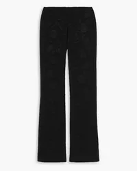 Holzweiler Aurilla fil coupé crepon flared pants - Black Black