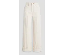 Genevieve high-rise wide-leg jeans - White