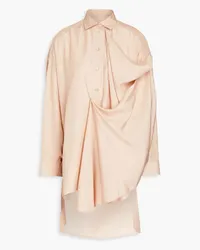 Valentino Garavani Draped silk-dupioni blouse - Pink Pink