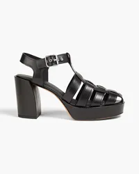 3.1 phillip lim Naomi leather platform sandals - Black Black