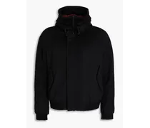 Wool-blend felt hooded jacket - Black
