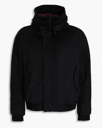 Emporio Armani Wool-blend felt hooded jacket - Black Black