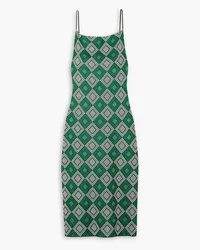 AHLUWALIA Ojewale jacquard-knit midi dress - Green Green