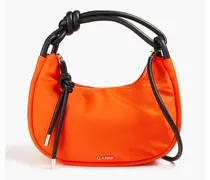 Leather and shell shoulder bag - Orange