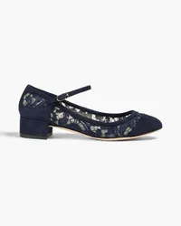 Dolce & Gabbana Corded lace and suede Mary Jane pumps - Blue Blue