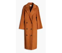 Wool and cashmere-blend felt coat - Brown