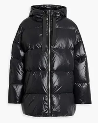 STAND Adeline oversized quilted shell hooded down jacket - Black Black