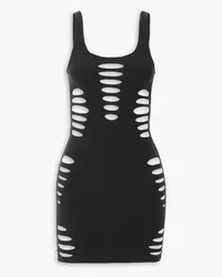 Versace Cutout stretch-jersey mini dress - Black Black