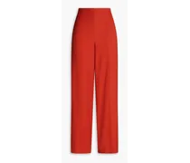 Twill wide-leg pants - Red