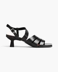 Ganni Leather slingback sandals - Black Black