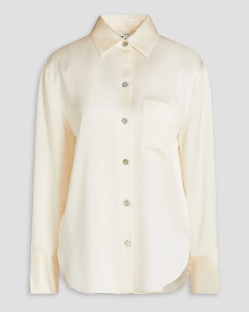 Vince Silk-satin crepe shirt - White White