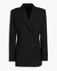 Theory Double-breasted wool-blend blazer - Black Black