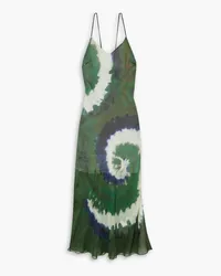 Frame Denim Julia Sarr-Jamois tie-dyed silk-chiffon midi dress - Green Green