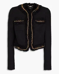 Versace Chain-embellished cotton-tweed jacket - Black Black