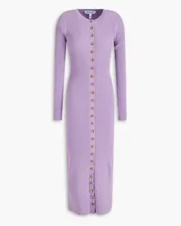 Derek Lam Avianna ribbed-knit midi dress - Purple Purple