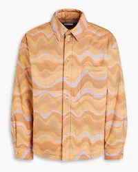 Jacquemus Boulanger embroidered printed cotton-poplin overshirt - Neutral Neutral