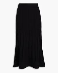 3.1 phillip lim Ribbed wool and cotton-blend midi skirt - Black Black