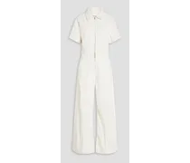 Denim wide-leg jumpsuit - White