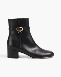 Gianvito Rossi Buckled leather ankle boots - Black Black