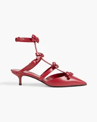 Valentino Garavani Bow-embellished leather pumps - Red Red