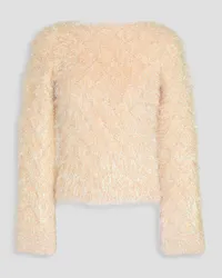 Victoria Beckham Metallic knitted sweater - White White