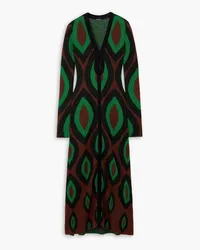 Johanna Ortiz Mysterious World cutout honeycomb-knit Pima cotton maxi dress - Brown Brown