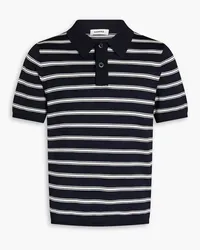 Sandro Striped jersey polo shirt - Blue Blue