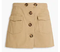Skirt-effect denim shorts - Neutral