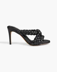 Alexandre Birman Carlotta 85 braided leather mules - Black Black