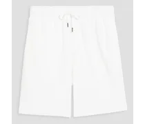Augusto cotton-terry jacquard drawstring shorts - White