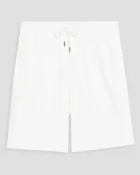 Frescobol Carioca Augusto cotton-terry jacquard drawstring shorts - White White