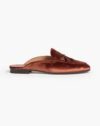 Sam Edelman Linnie embellished velvet slippers - Brown Brown