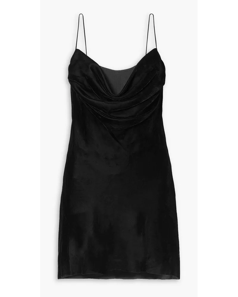 Dion Lee Architrave layered velvet and tulle mini dress - Black Black