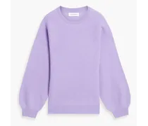 Ribbed cashmere sweater - Purple