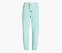 Flore French cotton-terry track pants - Blue