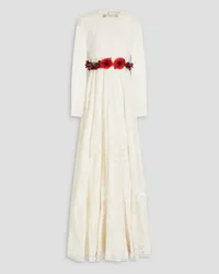 Valentino Garavani Pintucked Broderie anglaise cotton maxi dress - White White