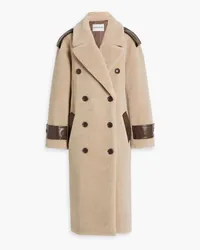 STAND Poppy double-breasted faux shearling coat - Neutral Neutral