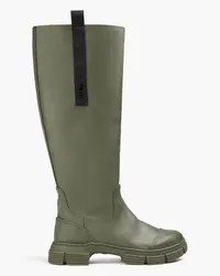 Ganni Rubber knee boots - Green Green