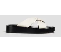 Elleme Twisted leather platform sandals - White White