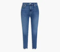 Hoxton cropped mid-rise skinny jeans - Blue