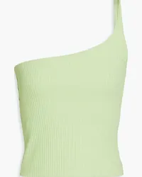 GAUGE81 One-shoulder ribbed jersey top - Green Green