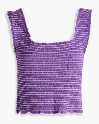 Sandro Shirred jersey top - Purple Purple