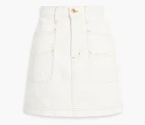 Savior denim mini skirt - White