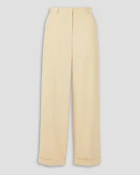 Totême Herringbone twill straight-leg pants - White White