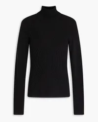 Alberta Ferretti Wool and cashmere-blend turtleneck sweater - Black Black