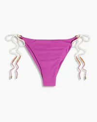 ViX Ada cord-trimmed low-rise bikini briefs - Purple Purple