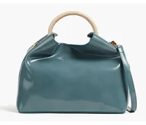 Leather tote - Blue