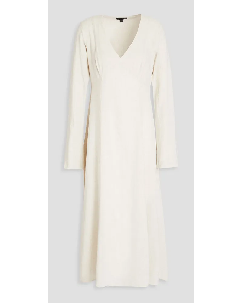 James Perse Textured woven midi dress - White White