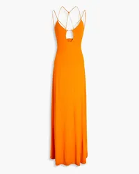 Victoria Beckham Cutout jersey maxi dress - Orange Orange