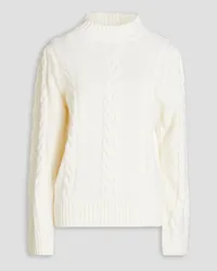 Claudie Pierlot Cable-knit wool-blend sweater - White White